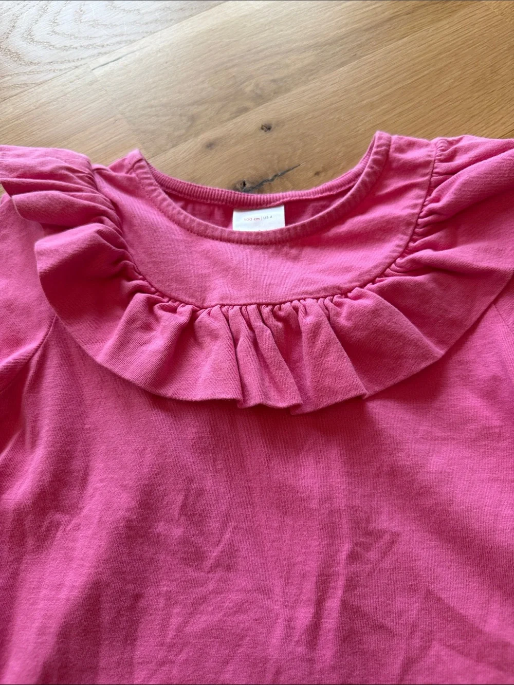 Hanna Andersson Pink Ruffle Neck Dress